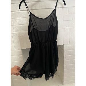Black Lace Romper